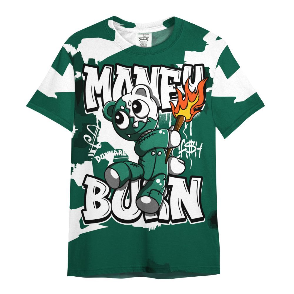 Shirt To Match Oxidized Green 4s - Money Burn Retro All Over Print