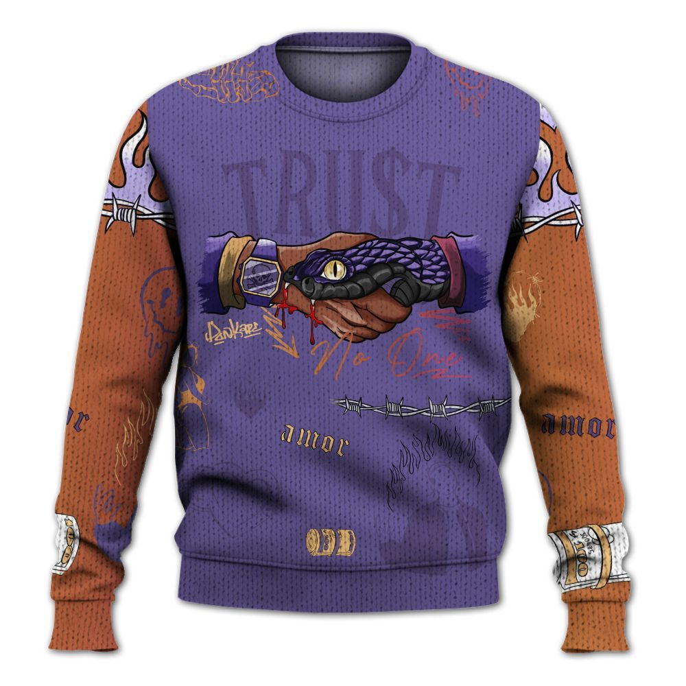 Knitted Sweater To Match Book Sunset 1s - Snake Trust No One