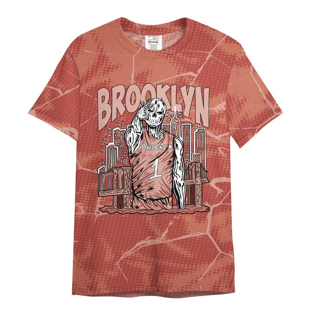 Shirt To Match Dune Red 13s - Brooklyn's Skeleton Crack All Over Print