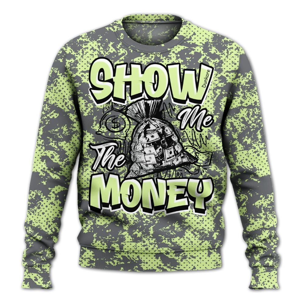 Sweatshirt To Match Smoke Grey Volt TR 1s - Show Me The Money Retro All Over Print