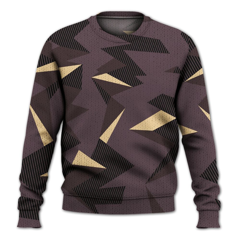 Knitted Sweater To Match AMM Black 3s - Geometric Camouflage Pattern