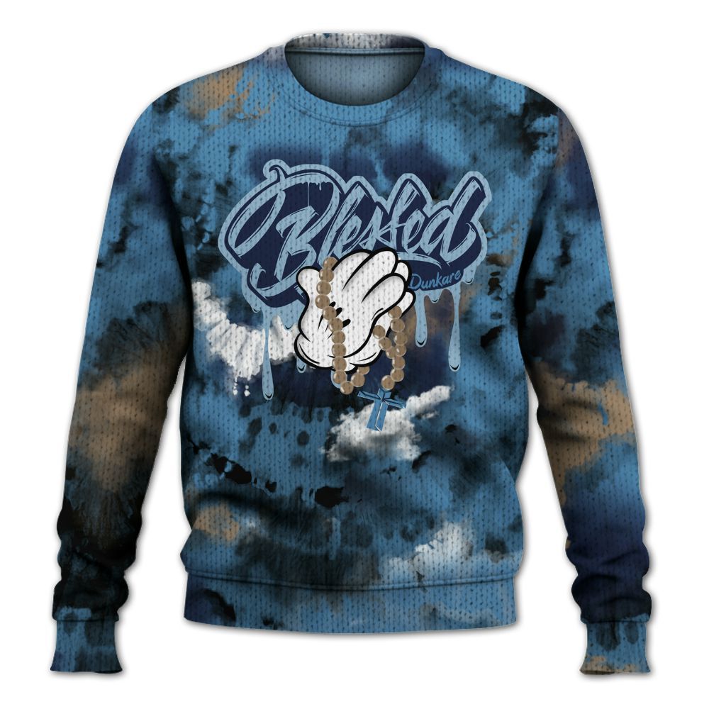 Knitted Sweater To Match Air Force 1 Stash - God Blessed Tie Dye