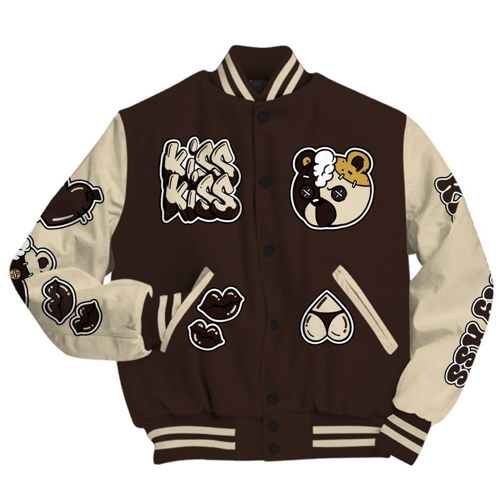 Varsity Jacket To Match 2025 Retro Earth 5s - Kiss My Hugz All Over Print