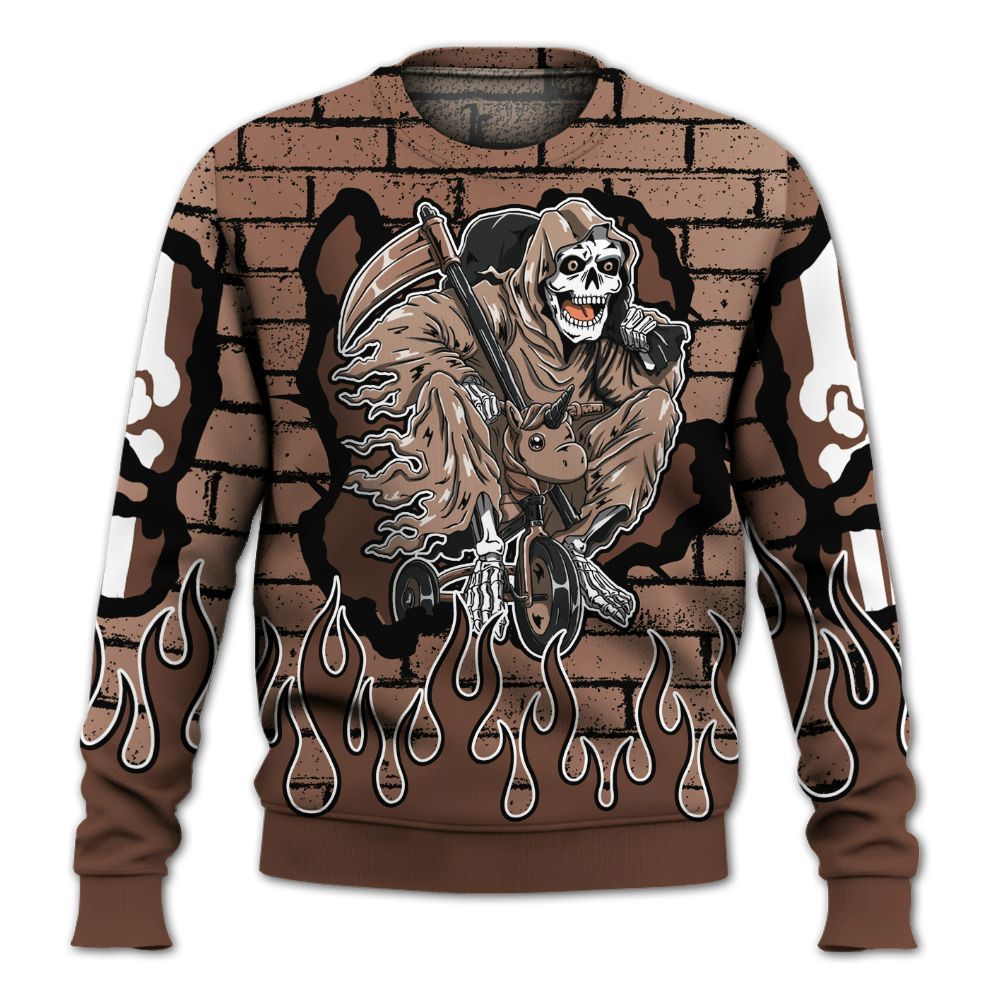 Sweatshirt To Match KD 4 Christmas - Self Make Skeleton Crashed All Over Print