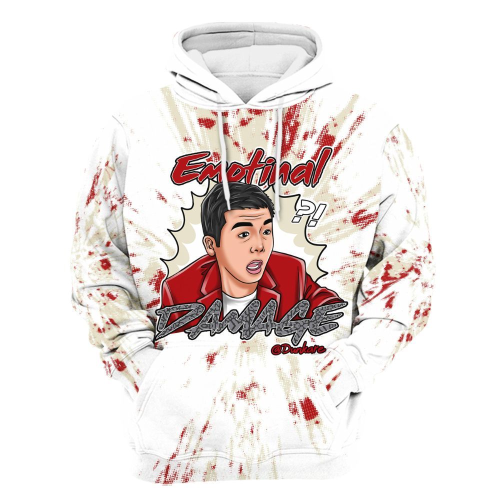 Hoodie To Match Cement Grey 3s - Damaged Meme Shirt Unisex Outfit All Over Print