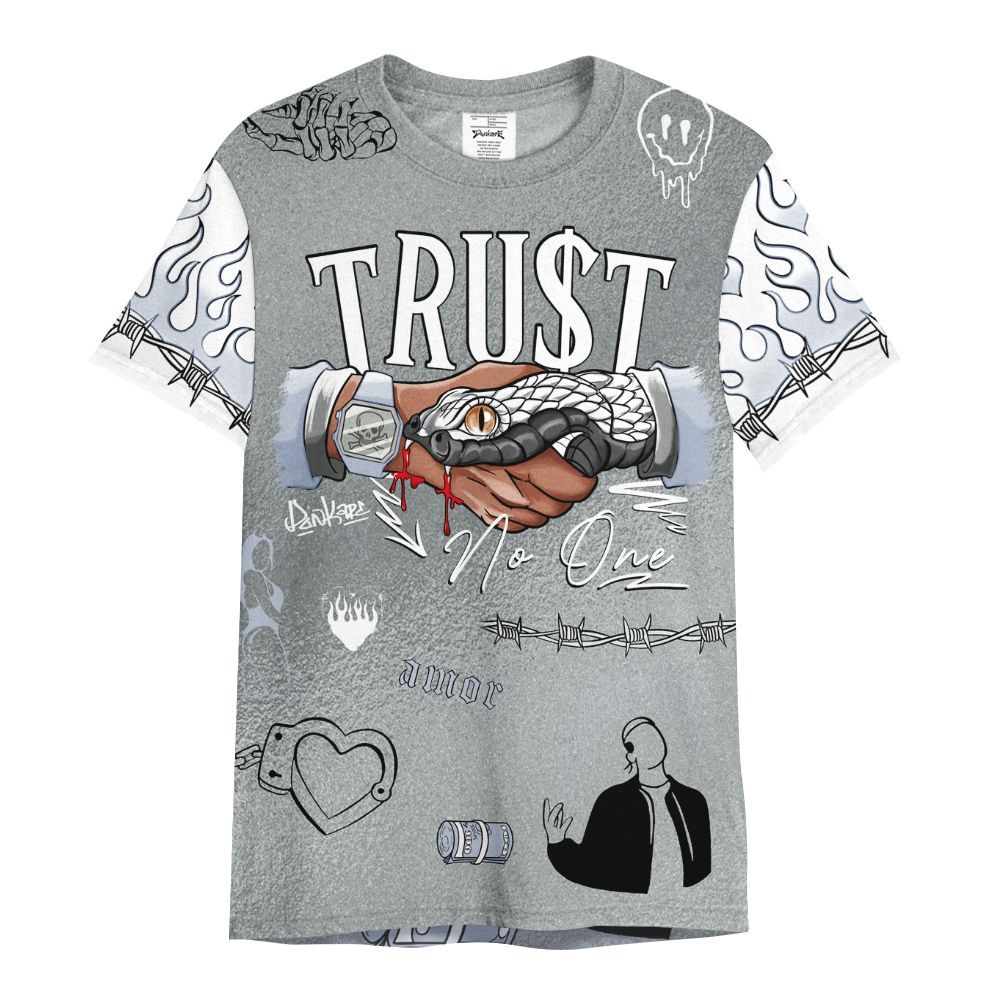 Shirt To Match White Metallic 2026 5s - Snake Trust No One All Over Print