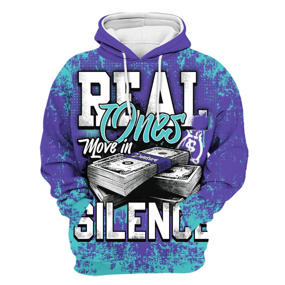 Hoodie To Match Low Hornets 1s - Move In Silence Money Street Retro All Over Print
