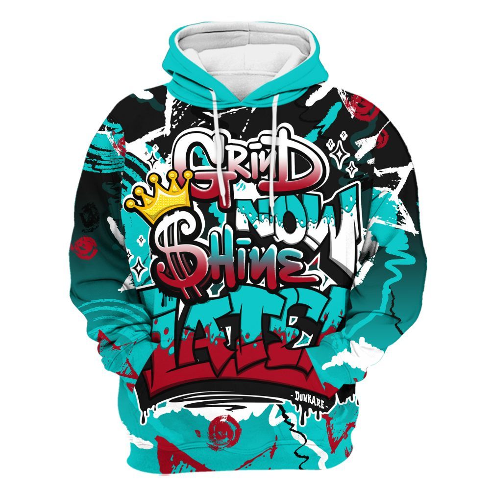 Hoodie To Match Air Griffey Max 1 Freshwater - Grind Shine Later Drip All Over Print
