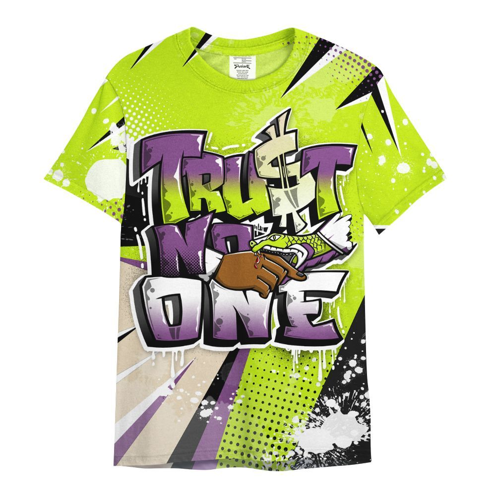 Shirt To Match GS Black Barely Volt 11s - Trust No One Dripping All Over Print