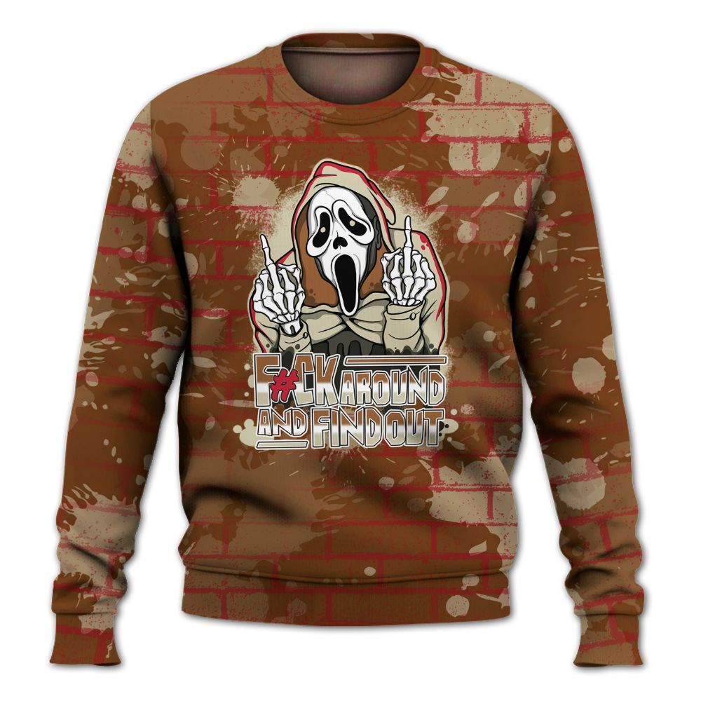 Sweatshirt To Match Archaeo Brown 5s - F#CK And Find Out Graphic Halloween All Over Print