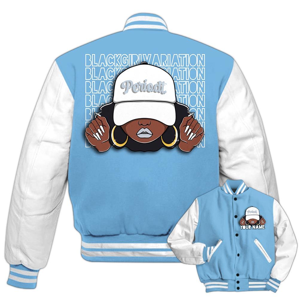 Varsity Jacket To Match Craft Paris 6s - Custom Name Black Girl Varsity Jacket Outfit 1505 NCT