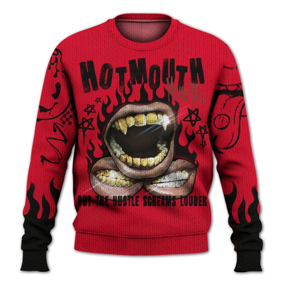 Knitted Sweater To Match Air Max Sunder Gore Tex Fire Red - Mouth Burning Street Style