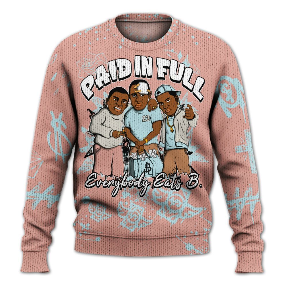 Knitted Sweater To Match Dunk Low Glacier Arctic - Everybody Paid In Full Crayon