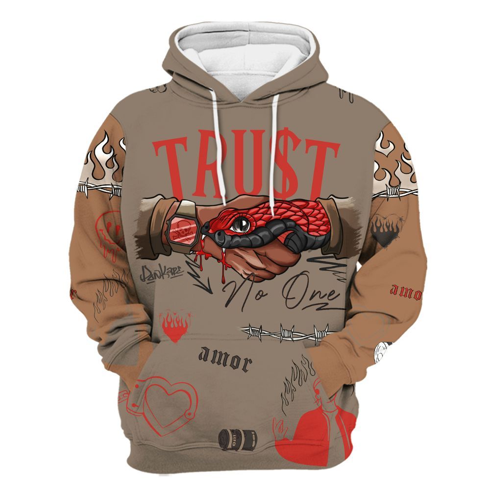 Hoodie To Match Air Max Rocky Distressed - Snake Trust No One All Over Print
