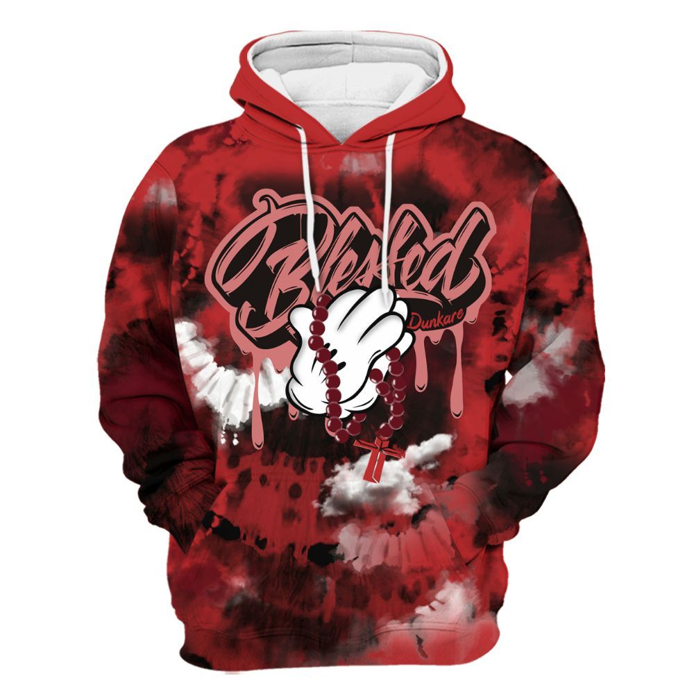 Hoodie To Match Kobe 9 Elite Christmas - God Blessed Tie Dye All Over Print