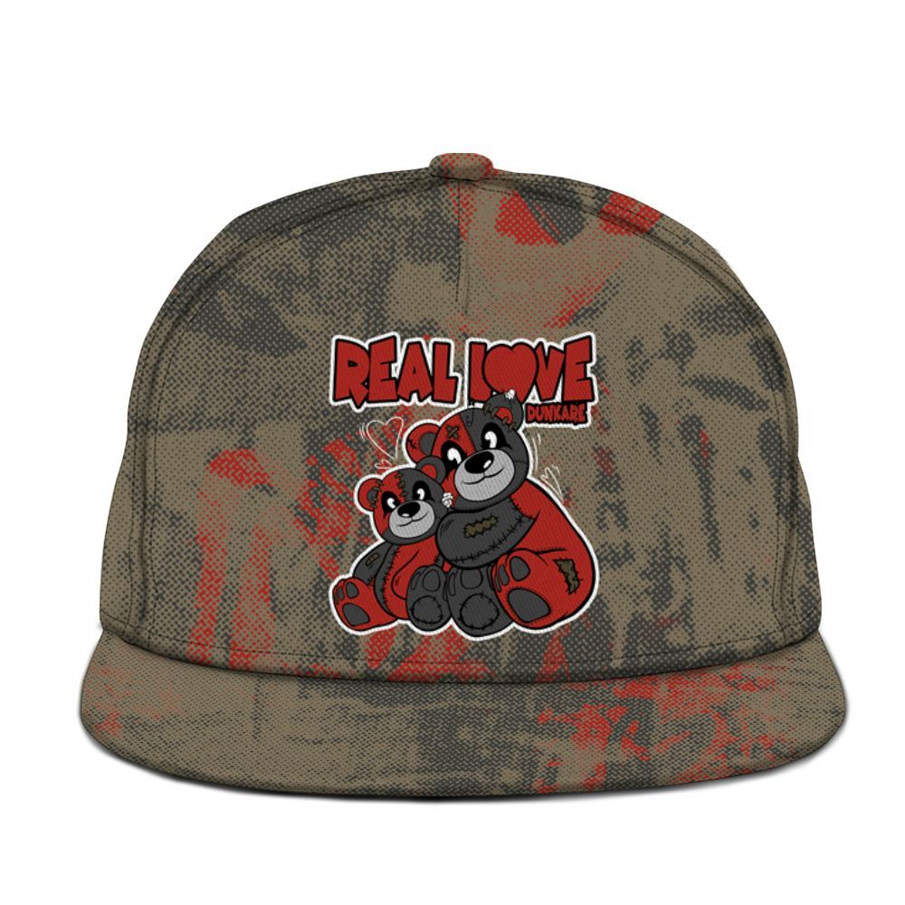 Snapback To Match Olive 9s - Sincere Fondness Bear Graphic