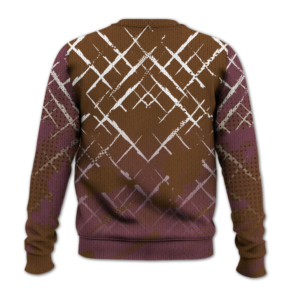 Knitted Sweater To Match Archaeo Brown 3s - Halftone Stand Business Dripping