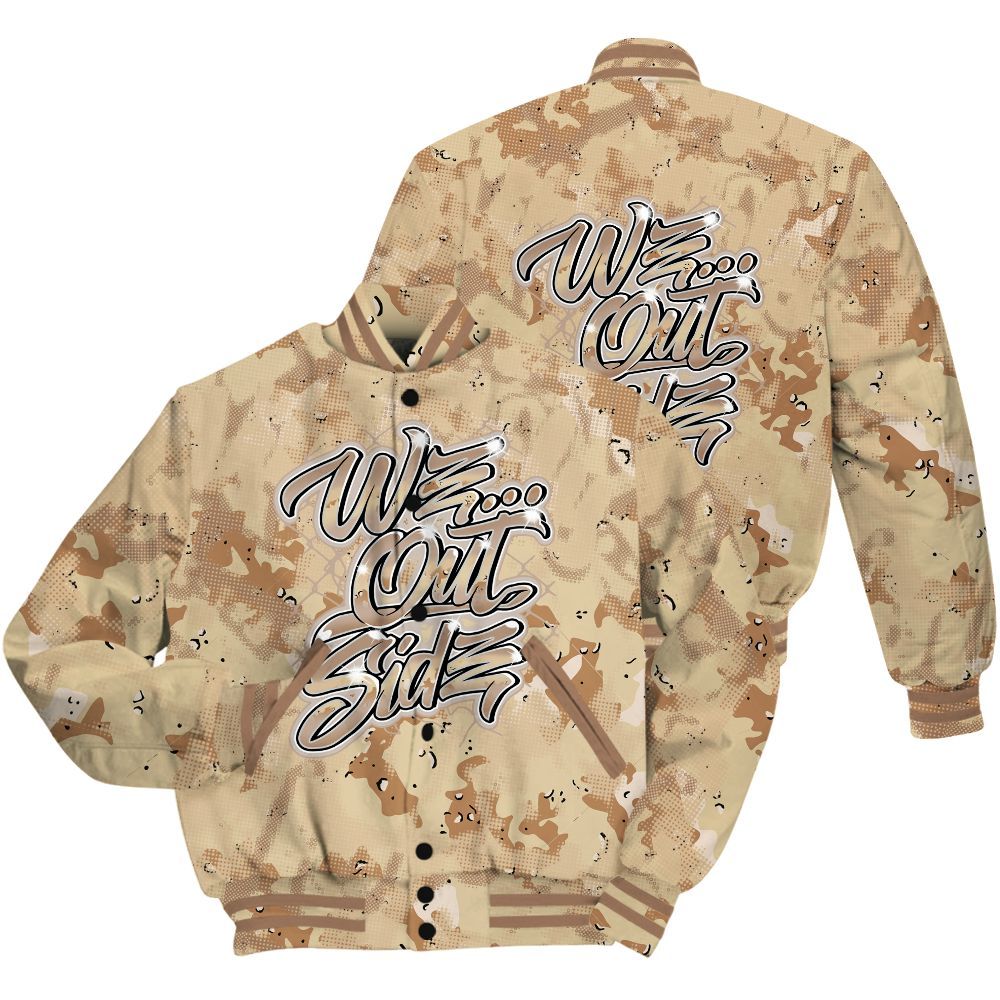 Varsity Jacket To Match Desert Camo 3s Shirt - We OutSider Graphic Street All Over Print