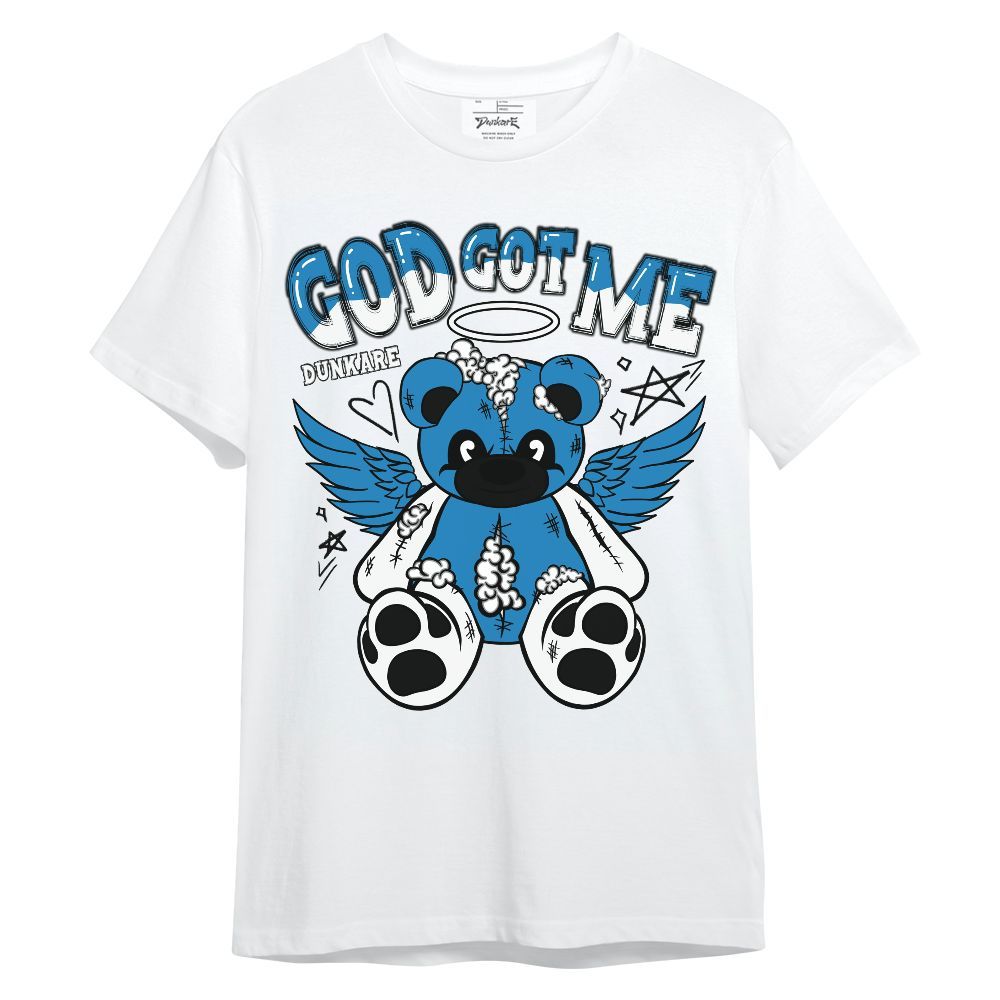 Shirt To Match Retro University Blue 9s - Gods Guides Me Bear Unisex Shirt