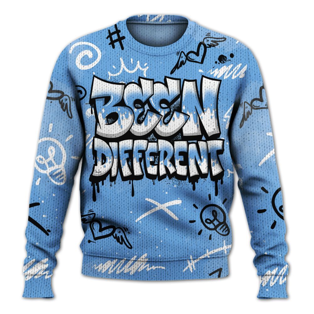 Knitted Sweater To Match University Blue 6s - Drip Been Di2ferent