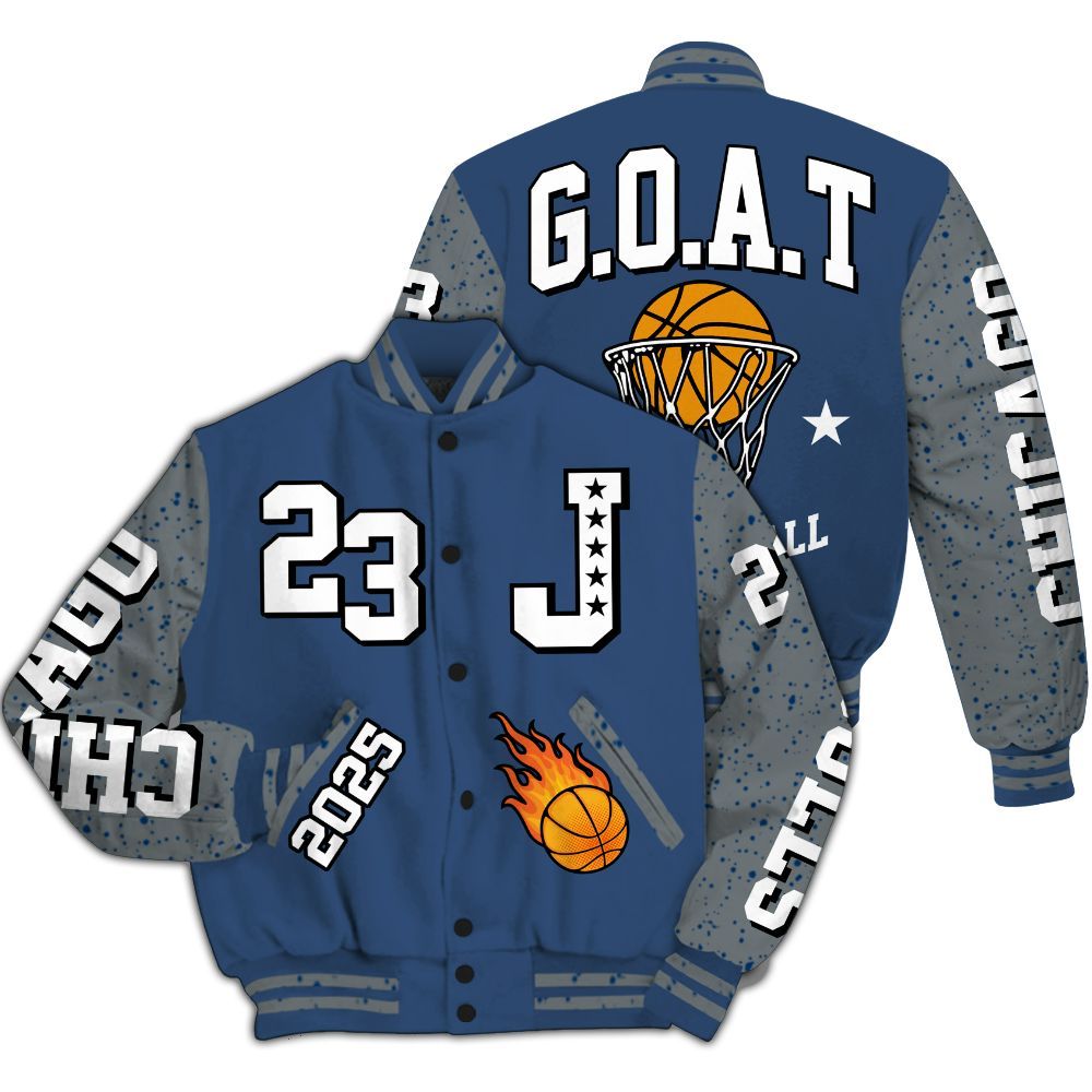 Varsity Jacket To Match Midnight Navy 4s - Chicago 23 Basketball All Over Print