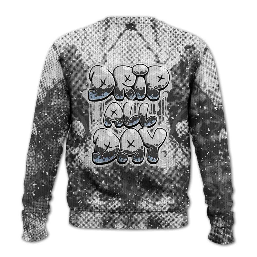 Knitted Sweater To Match Reverse Black White 6s - DRIPPIN Days Graphic Halloween
