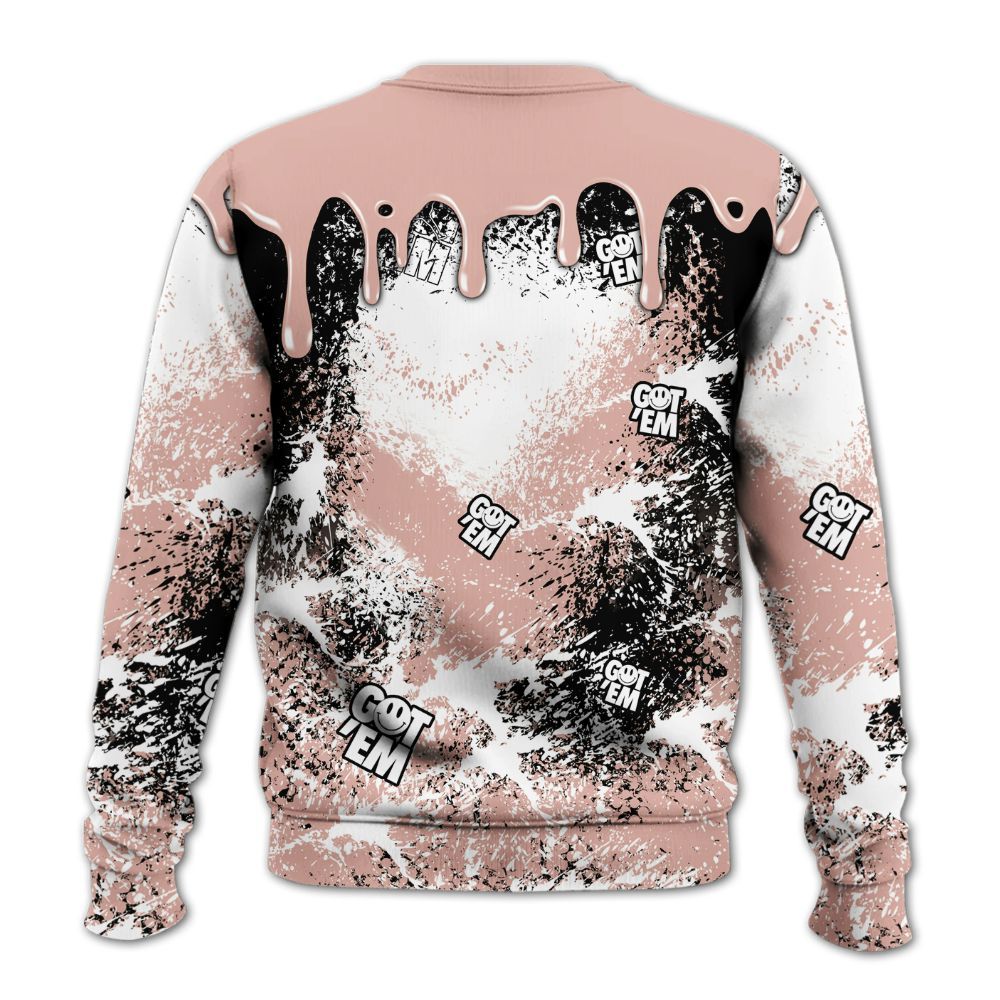 Sweatshirt To Match Dunk Low Pink Velvet - Dripping 23 Drip All Over Print