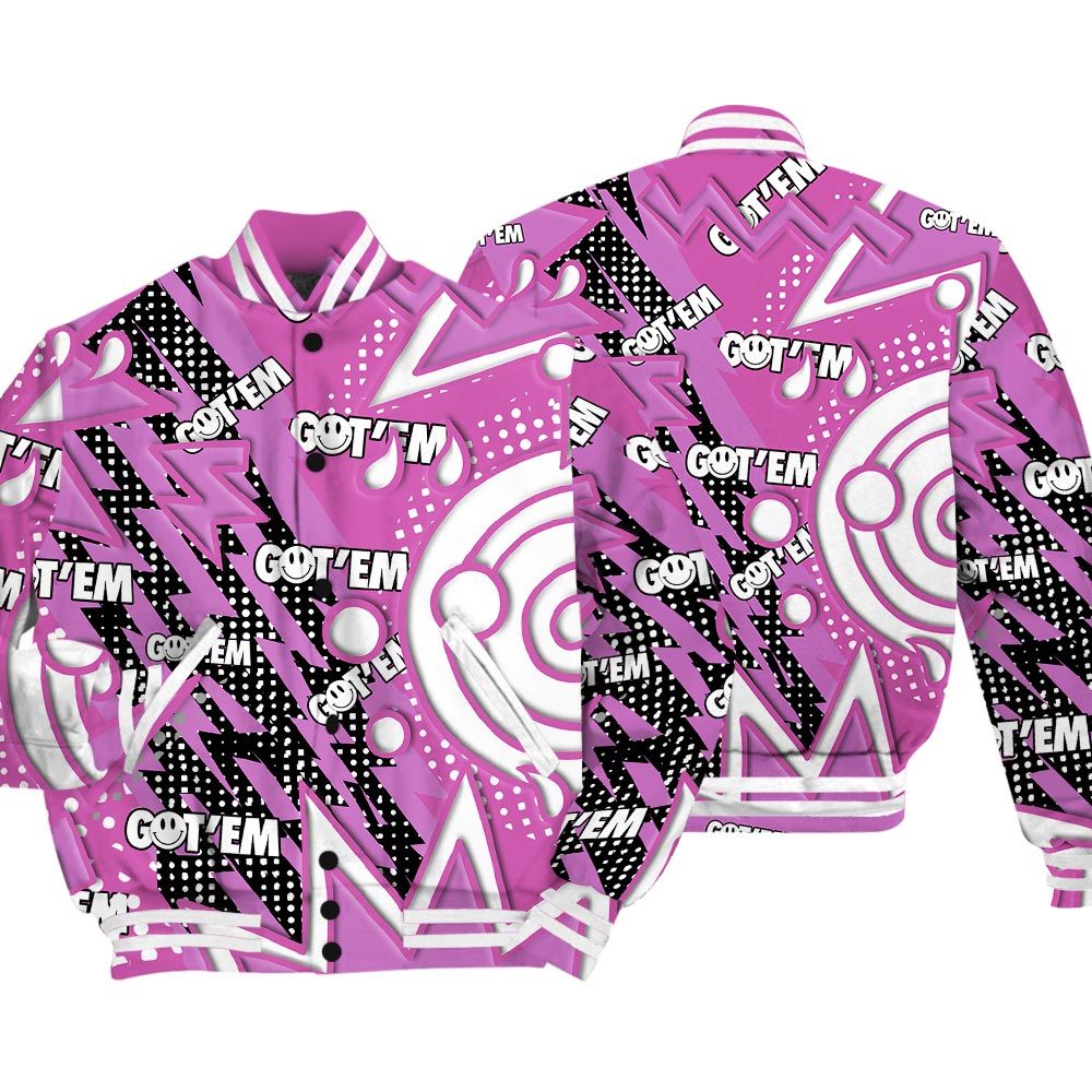 Varsity Jacket To Match Varsity Streetwear Retro Vintage 90s, Hyper Violet 4s T-Shirt, Sneaker Hyper Violet 4s Baseball Varsity Jacket 1604 NCT