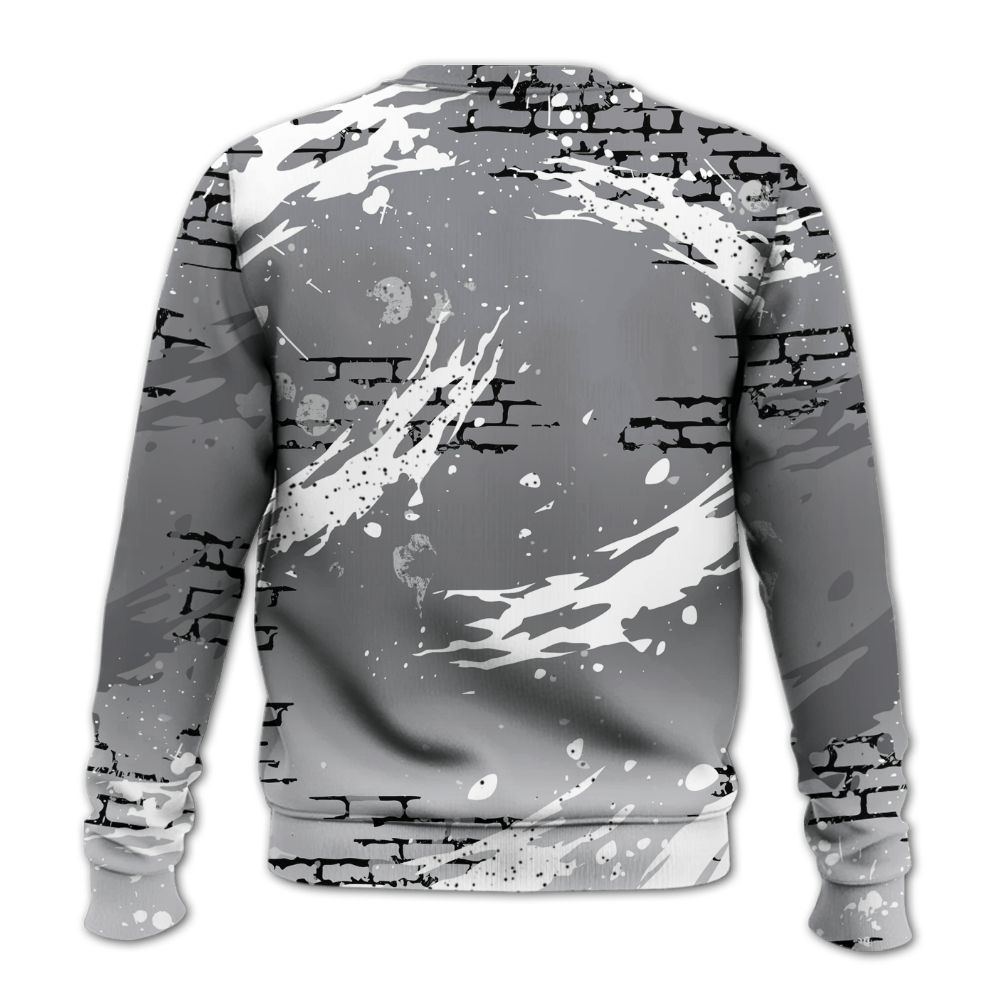 Sweatshirt To Match Retro Wolf Grey 5s - Values Of Loyalty Drip All Over Print