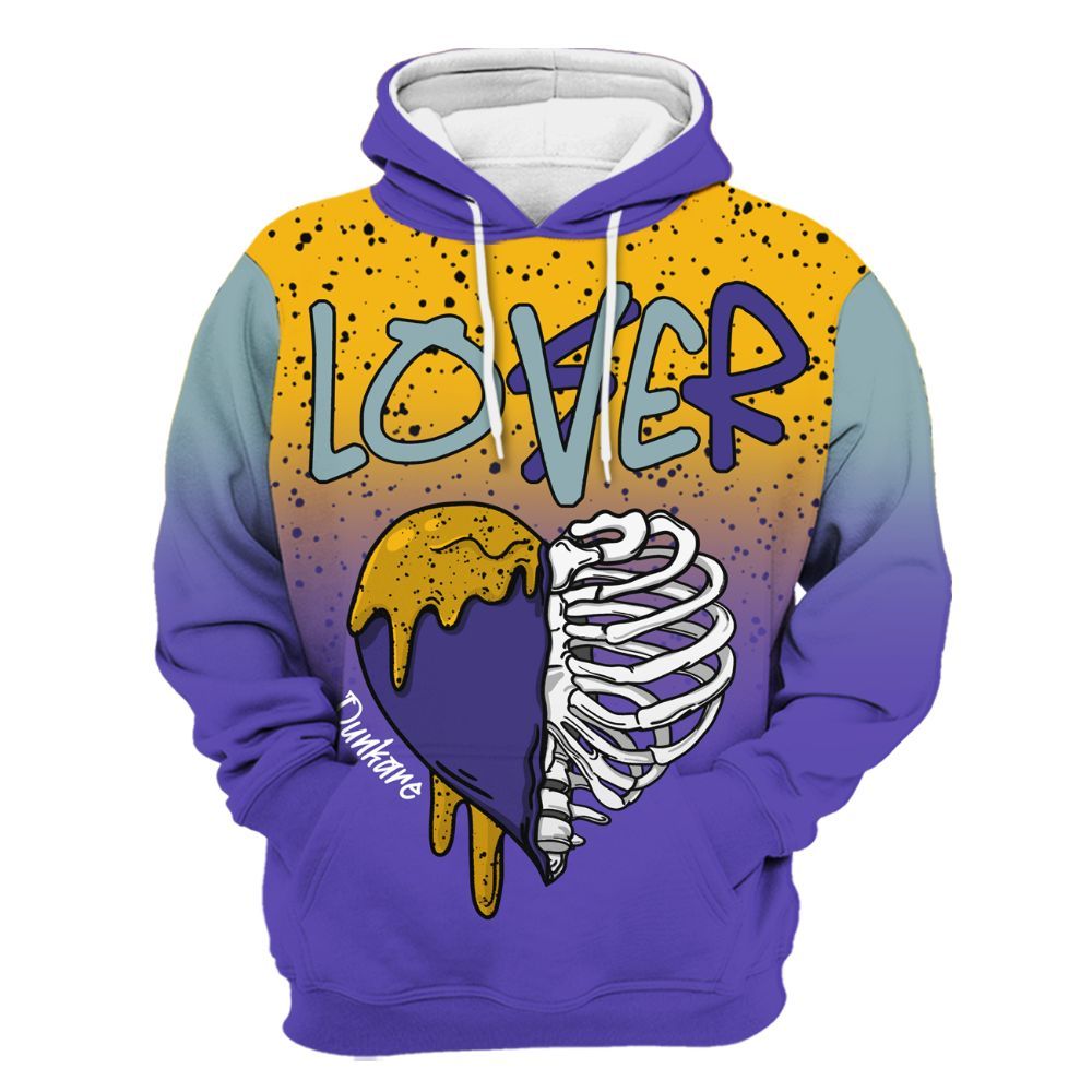 Hoodie To Match Imperial Purple 4s - Loser Lover Dripping All Over Print