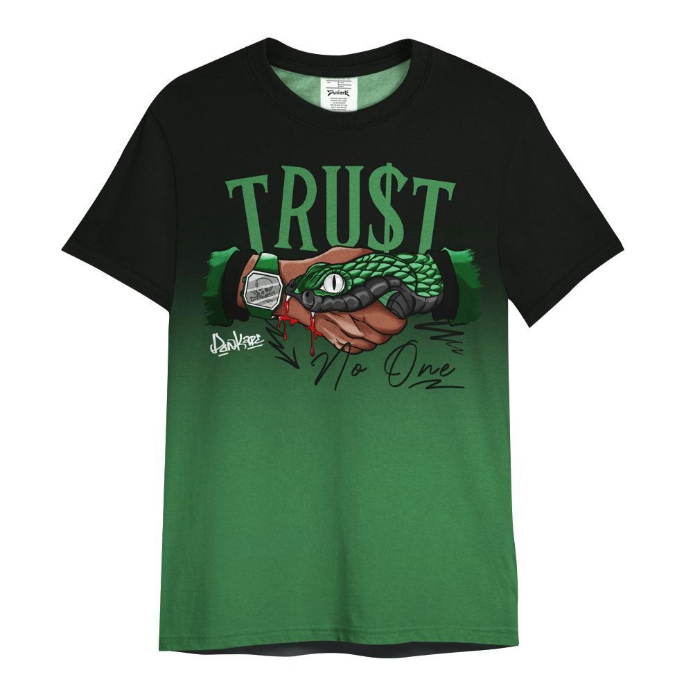 Shirt To Match Lucky Green 1s - Snake Trust No One Drip All Over Print