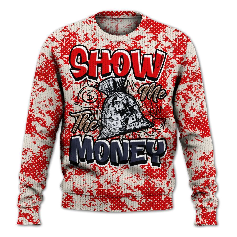 Knitted Sweater To Match Low OG Howard University 1s - Show Me The Money Retro