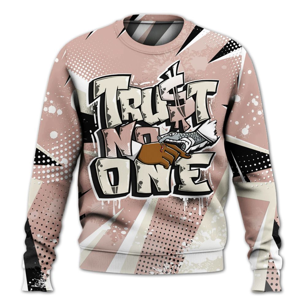 Sweatshirt To Match Air Force Low 1 Arctic Orange - Poly Trust No One Dripping All Over Print