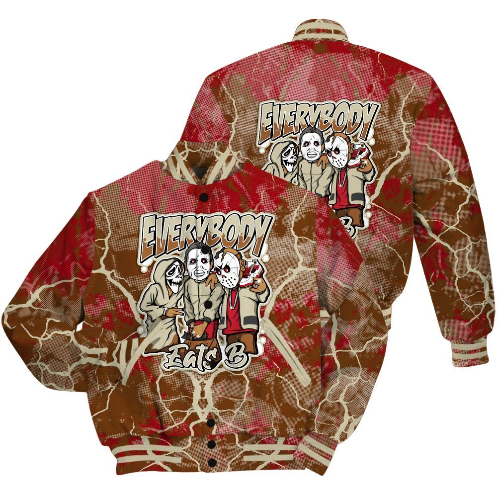 Varsity Jacket To Match Archaeo Brown 5s Shirt - Everybody Eatin B Graphic Halloween All Over Print