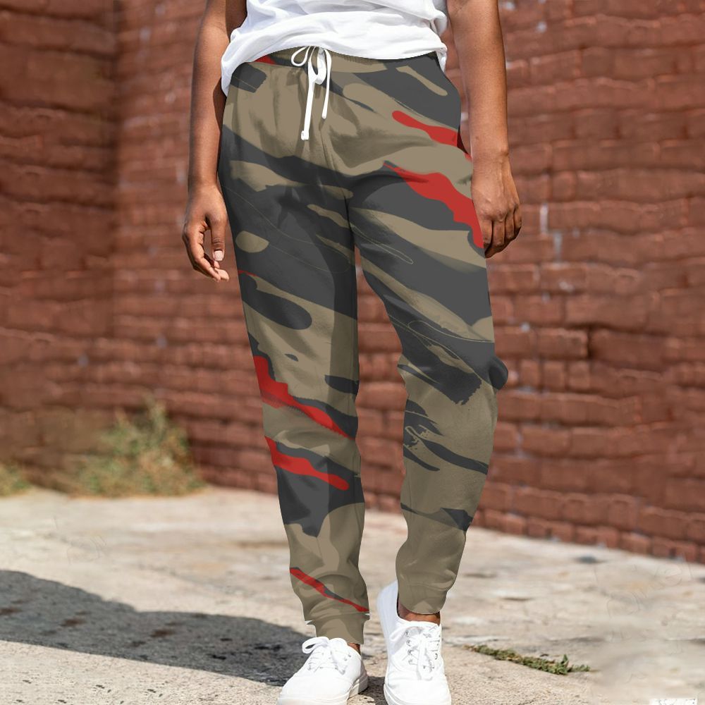 Sweatpant To Match Olive 9s - Colored All Over Print