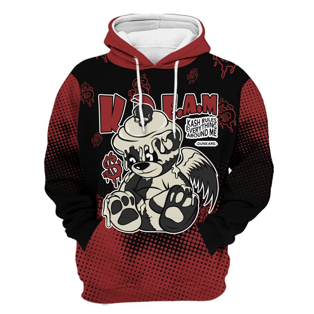 Hoodie To Match High 85 Bred 1s - Loot Bear Unique Drip All Over Print