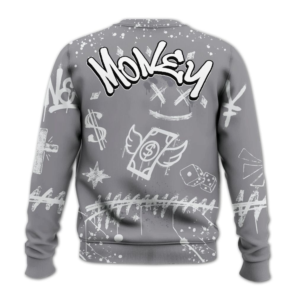 Sweatshirt To Match Low Cement Grey 11s - Everybody Paid In Full Crayon All Over Print