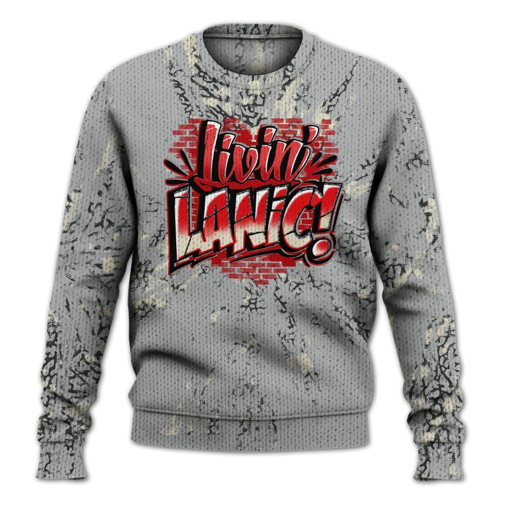 Knitted Sweater To Match Cement Grey 3s - Living Large Graphic Luxury