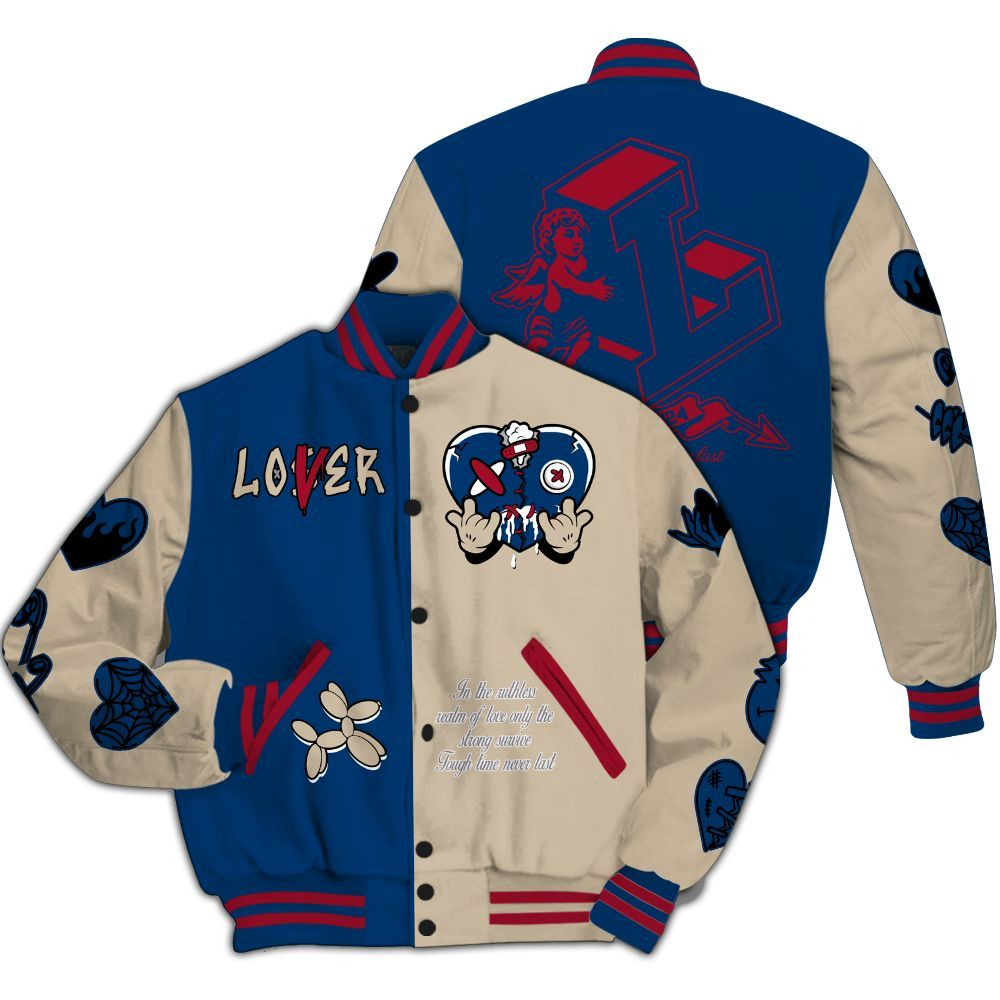 Varsity Jacket To Match Rare Air 4s - Loser Lover Heartbreak All Over Print