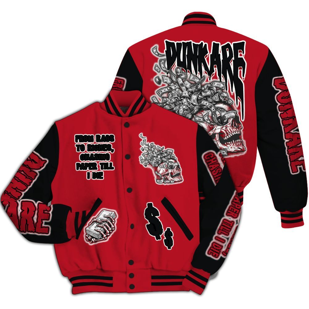 Varsity Jacket To Match Retro Raging Bull 5s - From Rags To Riches All Over Print
