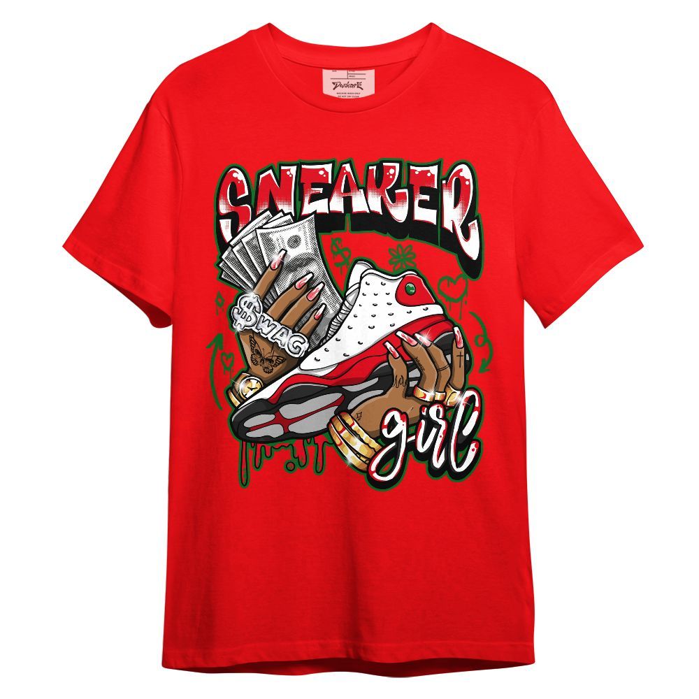 Shirt To Match Chicago 13s - Sneaker Girl Money Doodle Graphic