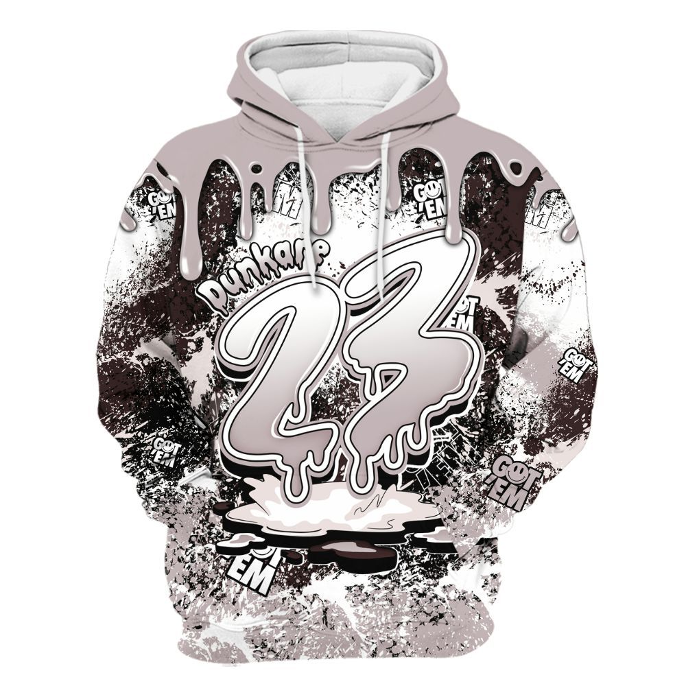 Hoodie To Match AMM Air Smokey Mauve 6s - Dripping 23 Drip All Over Print