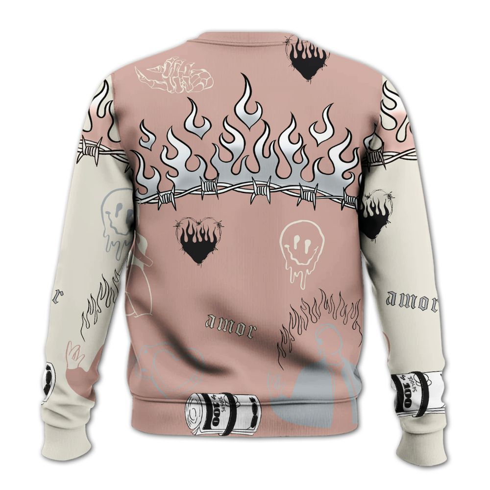 Sweatshirt To Match Air Force Low 1 Arctic Orange - Snake Trust No One All Over Print