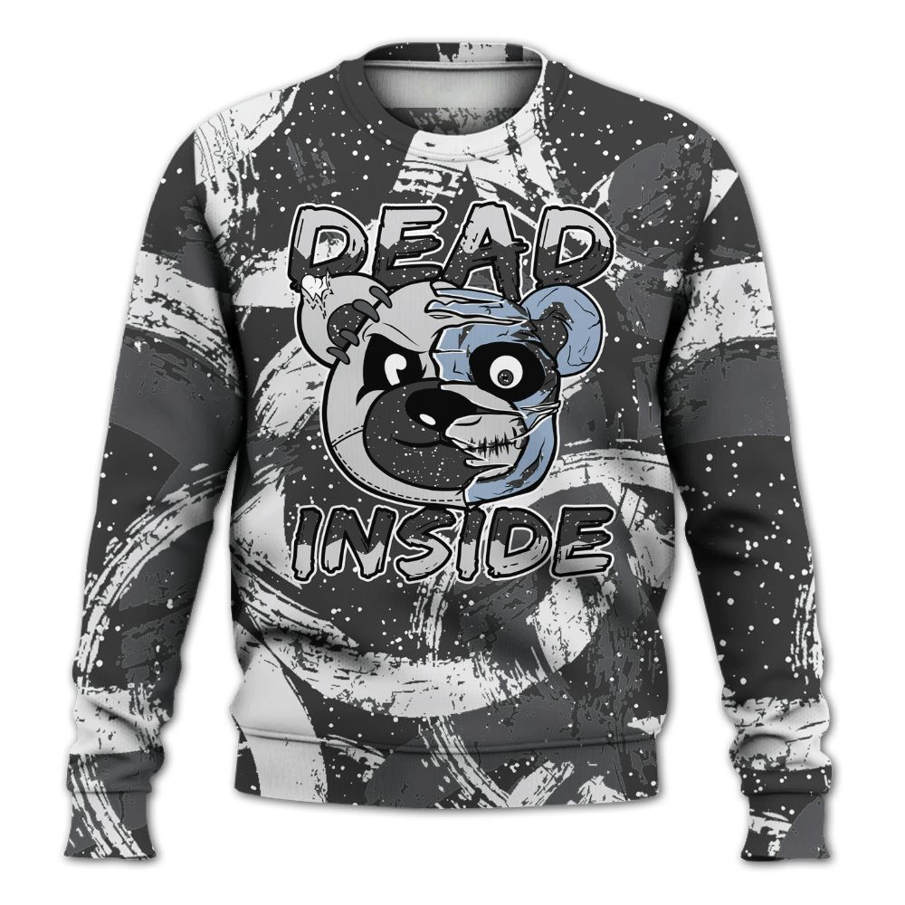 Sweatshirt To Match Reverse Black White 6s - Lifeless Bear Circle Slpash All Over Print