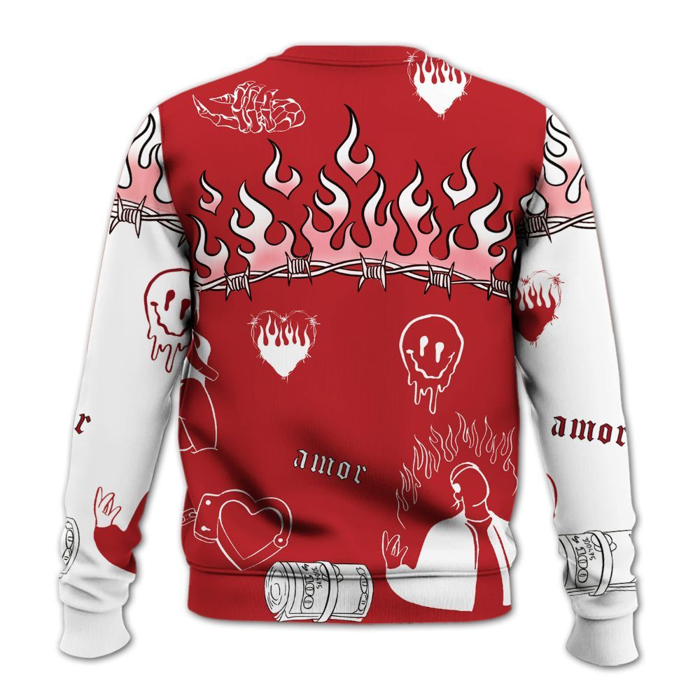 Sweatshirt To Match Retro Cherry 12s - Snake Trust No One All Over Print