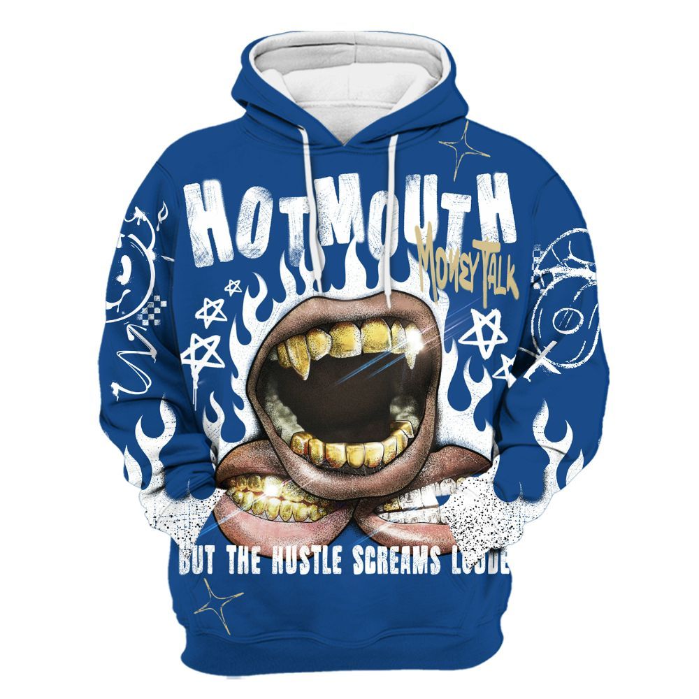 Hoodie To Match Air Ship Royal Blue - Mouth Burning Street Style All Over Print