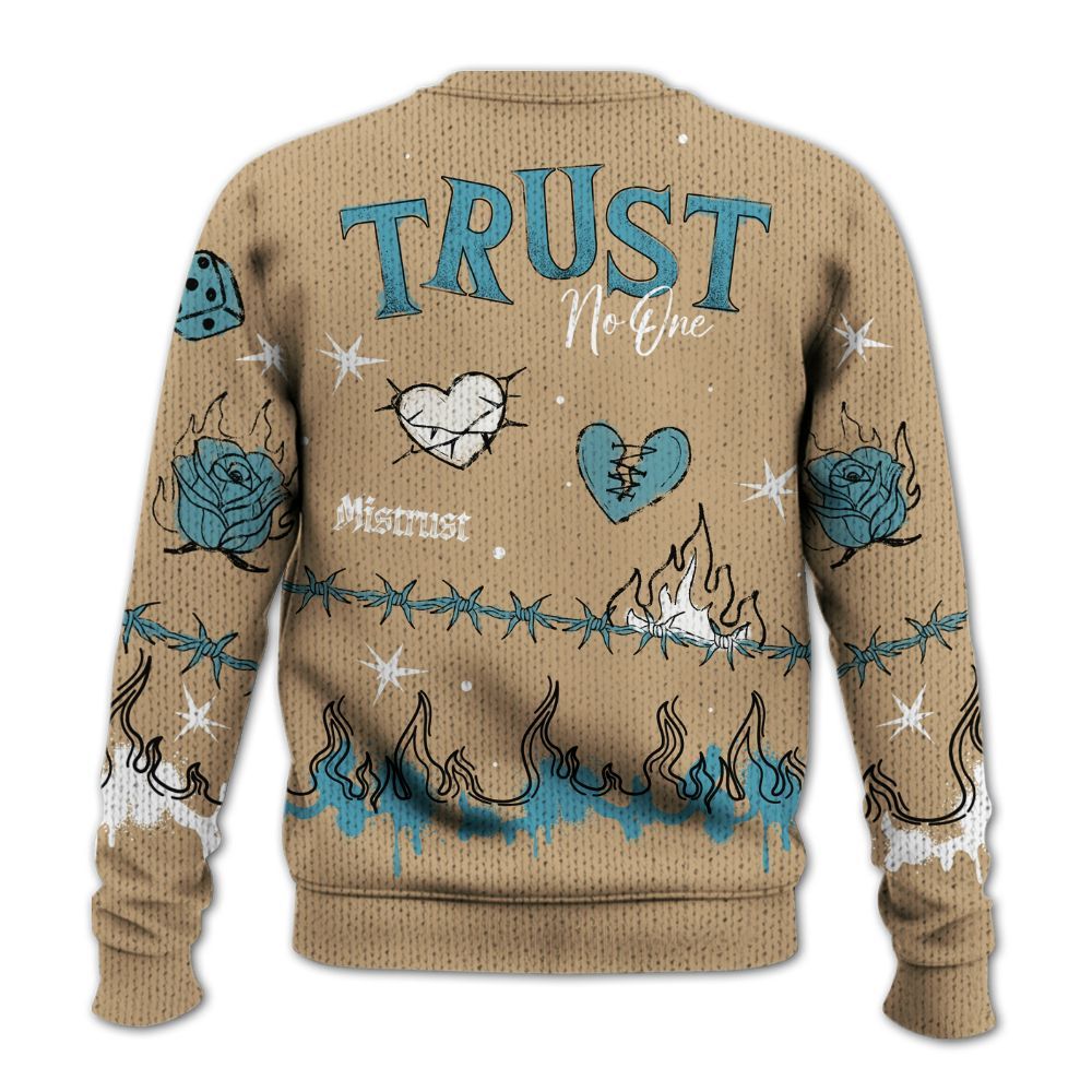 Sweater To Match H-Town 11s - Trust No One Snake-Bite Doodle Crayon Graphic