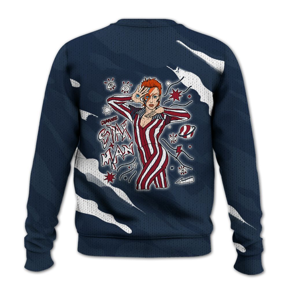 Knitted Sweater To Match Retro Olympic 6s - Starmans Graphics Colored