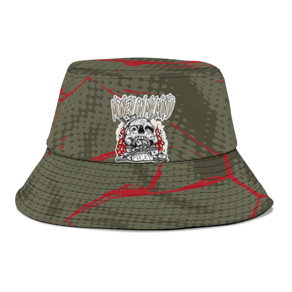 Bucket Hat To Match Travis Scott Low OG Medium Olive 1s Graphic, MOMM Skeleton
