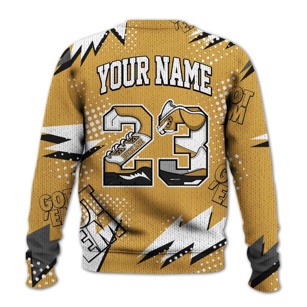 Knitted Sweater To Match Low OG Rookie Of The Year 1s - Custom Name Number 23 5s